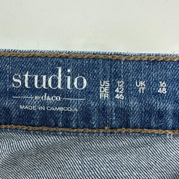 Studio By d&Co Bootcut Women's size 12 Dark Wash Blue Denim Jeans - Picture 3 of 5